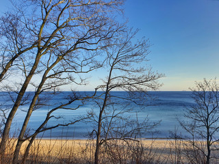 Brzeg morza. Morze Bałtyckie, Gdynia Orłowo. Polska. © michalsen