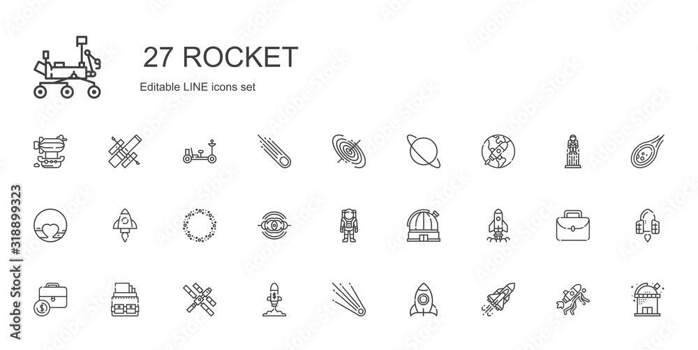 Canvas Prints rocket icons set