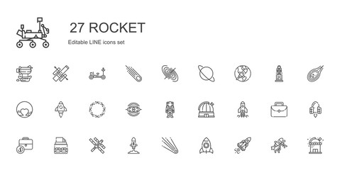 Obraz na płótnie Canvas rocket icons set