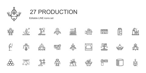 production icons set