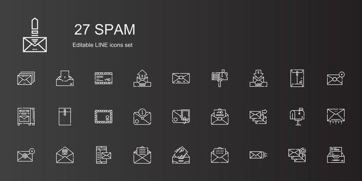 spam icons set