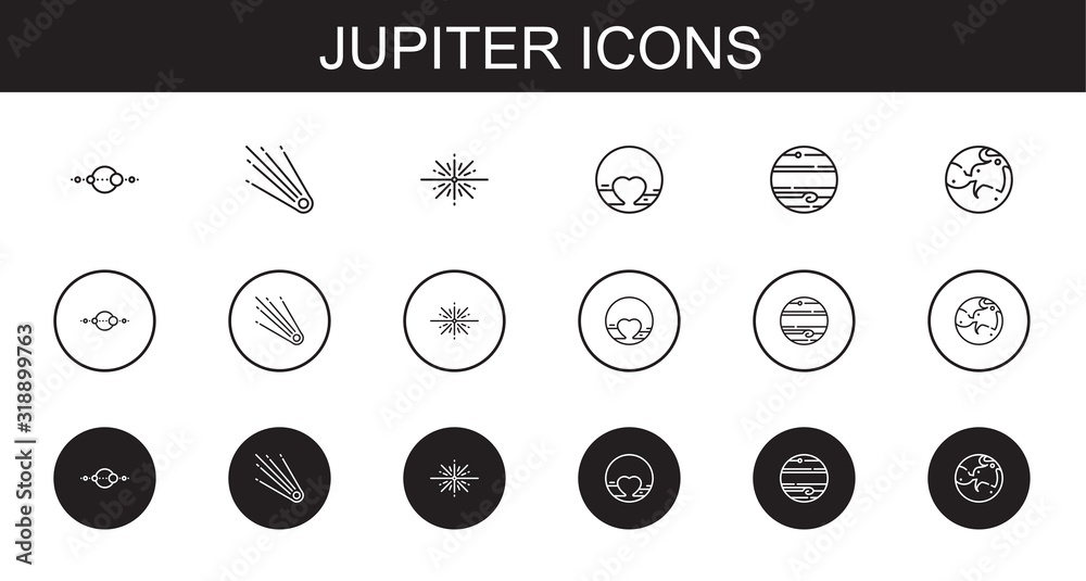 Canvas Prints jupiter icons set