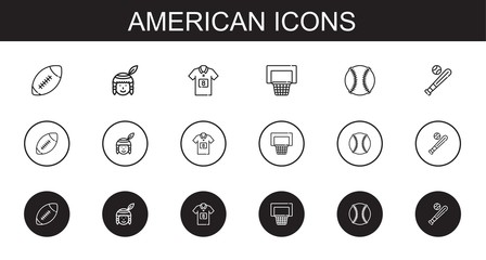 american icons set