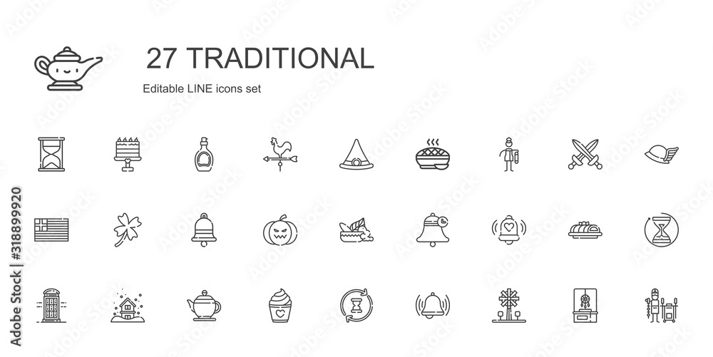 Canvas Prints traditional icons set