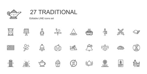 Fototapeta na wymiar traditional icons set