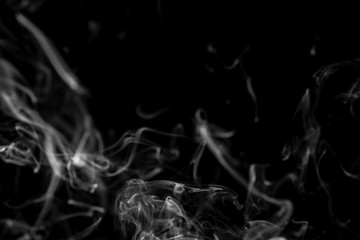 Smoke isolated on dark background