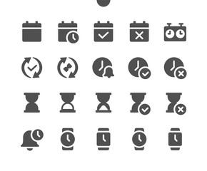 Time v2 UI Pixel Perfect Well-crafted Vector Solid Icons 48x48 Ready for 24x24 Grid for Web Graphics and Apps. Simple Minimal Pictogram