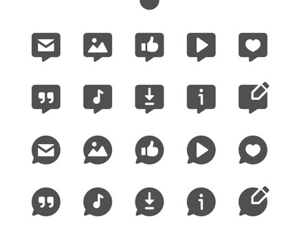Messages v5 UI Pixel Perfect Well-crafted Vector Solid Icons 48x48 Ready for 24x24 Grid for Web Graphics and Apps. Simple Minimal Pictogram