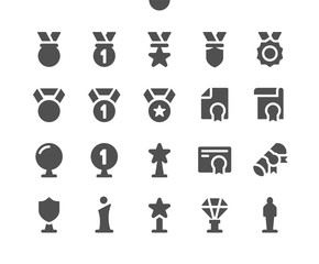 Awards v3 UI Pixel Perfect Well-crafted Vector Solid Icons 48x48 Ready for 24x24 Grid for Web Graphics and Apps. Simple Minimal Pictogram
