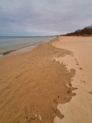 Pochmurny dzień nad morzem. Morze Bałtyckie