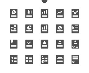 Report v1 UI Pixel Perfect Well-crafted Vector Solid Icons 48x48 Ready for 24x24 Grid for Web Graphics and Apps. Simple Minimal Pictogram
