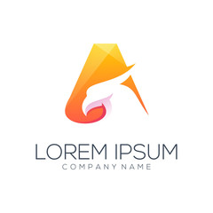 Eagle logo design vector abstract