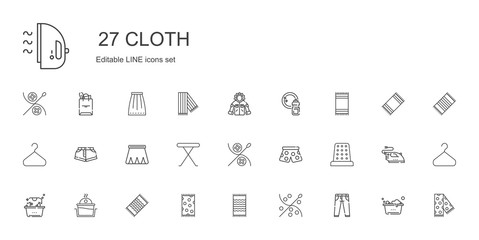 cloth icons set