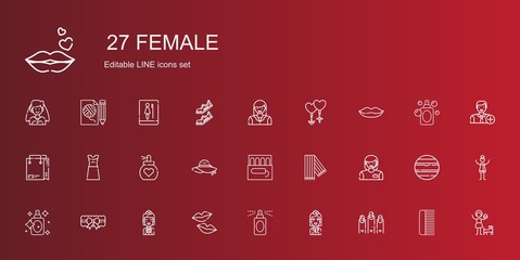 female icons set