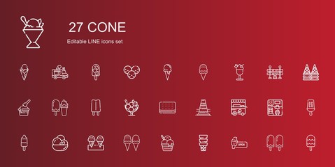 cone icons set