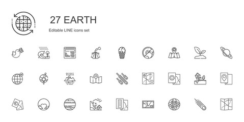 earth icons set