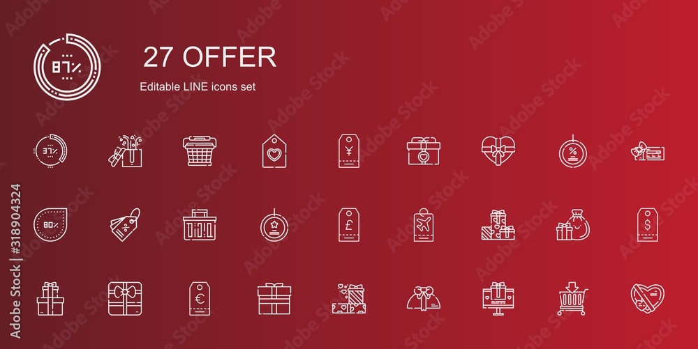 Sticker offer icons set