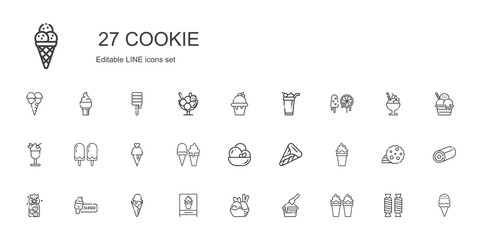 Fototapeta na wymiar cookie icons set