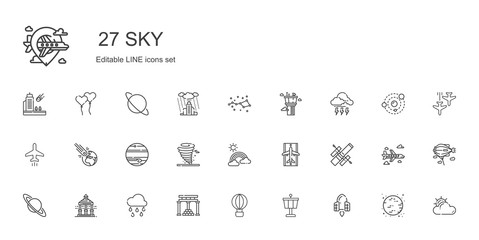 sky icons set