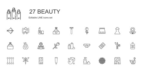 beauty icons set