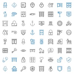 secure icons set
