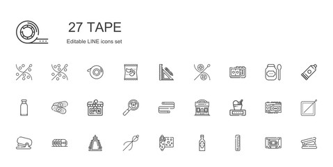 tape icons set
