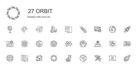 orbit icons set