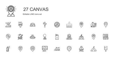 canvas icons set