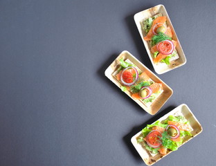 Healthy whole grain bread toast with avocado and salmon. Healthy Nutritions Dish. Salmon sandwich