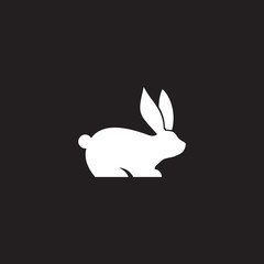 Rabbit icon logo design vector illustration template