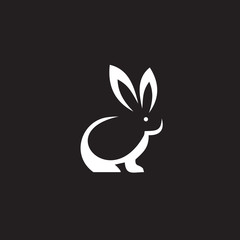 Rabbit icon logo design vector illustration template