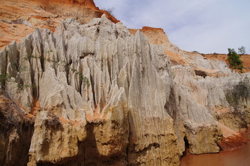 Rocks and stones in the gorge of Vietnam