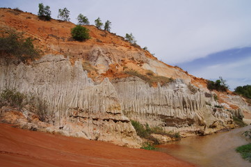 Rocks and stones in the gorge of Vietnam