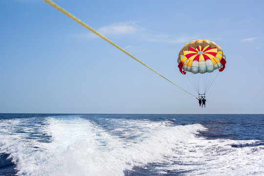 Egypt. Sharm El Sheikh. Araktsion ride parasailing