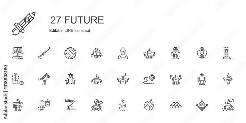 Canvas Prints future icons set