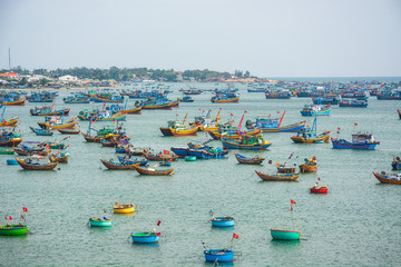 Fishing Village in Mui Mien on May 03,2018 in Vietnam