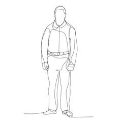 isolated, continuous line drawing, man, guy, minimal design