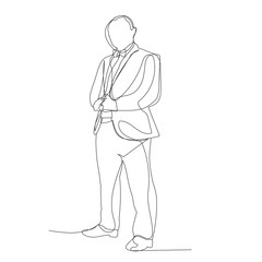 isolated, continuous line drawing, man, guy, minimal design