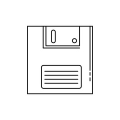 floppy nineties retro style isolated icon