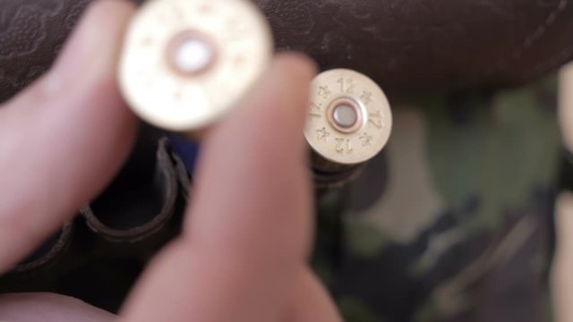 Hunting rifle . Ammo belt. 12mm     