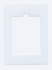 texture of white packaging frame on a white background
