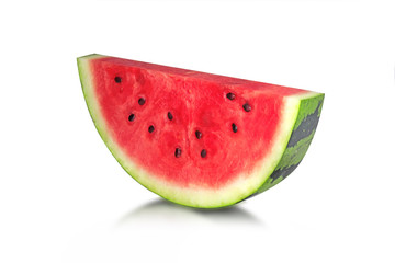 sliced ​​fresh watermelon, isolated on a white background