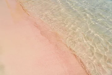 Photo sur Plexiglas  Plage d'Elafonissi, Crète, Grèce Plage rose avec de l& 39 eau transparente en Grèce. Plage d& 39 Elafonissi, Crète Grèce