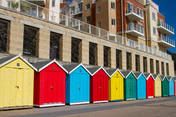 Beach Huts in a Row.