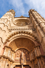 La Seu, the gothic cathedral de Santa María de Palma de Mallorca, Baleares, Spain