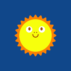 Cute Happy Smiling Sun vector