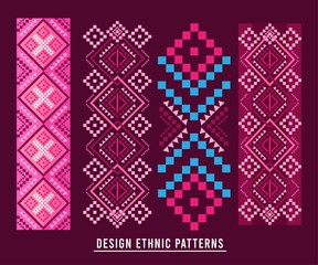 Ethnic Pattern Design Background or Wallpaper, Fabric,Dress.