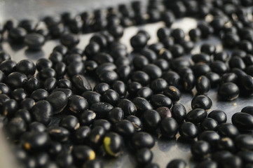 Close-up of black beans