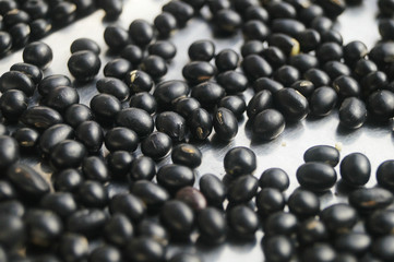 Close-up of black beans
