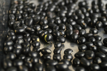 Close-up of black beans